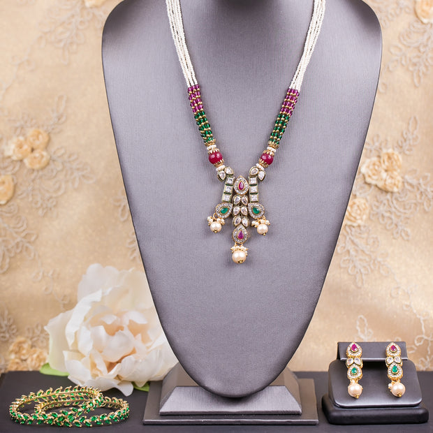 Nisha Eclectic Polki Necklace Set